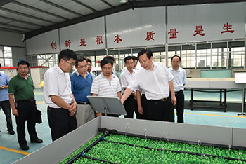 莱芜市委副书记、市长梅建华调研节水灌溉 装备